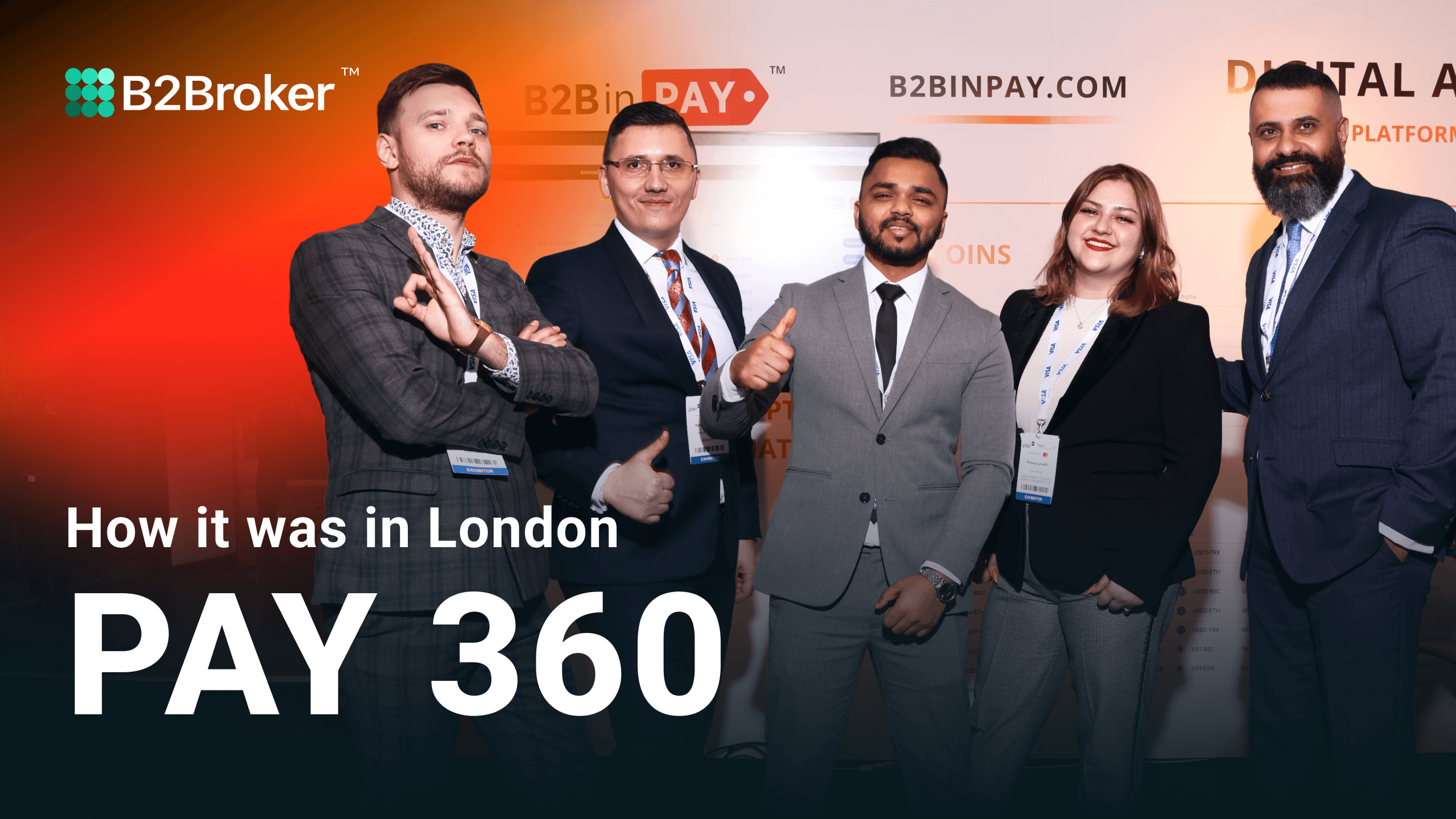 B2BinPay team at the PAY360 conference in London