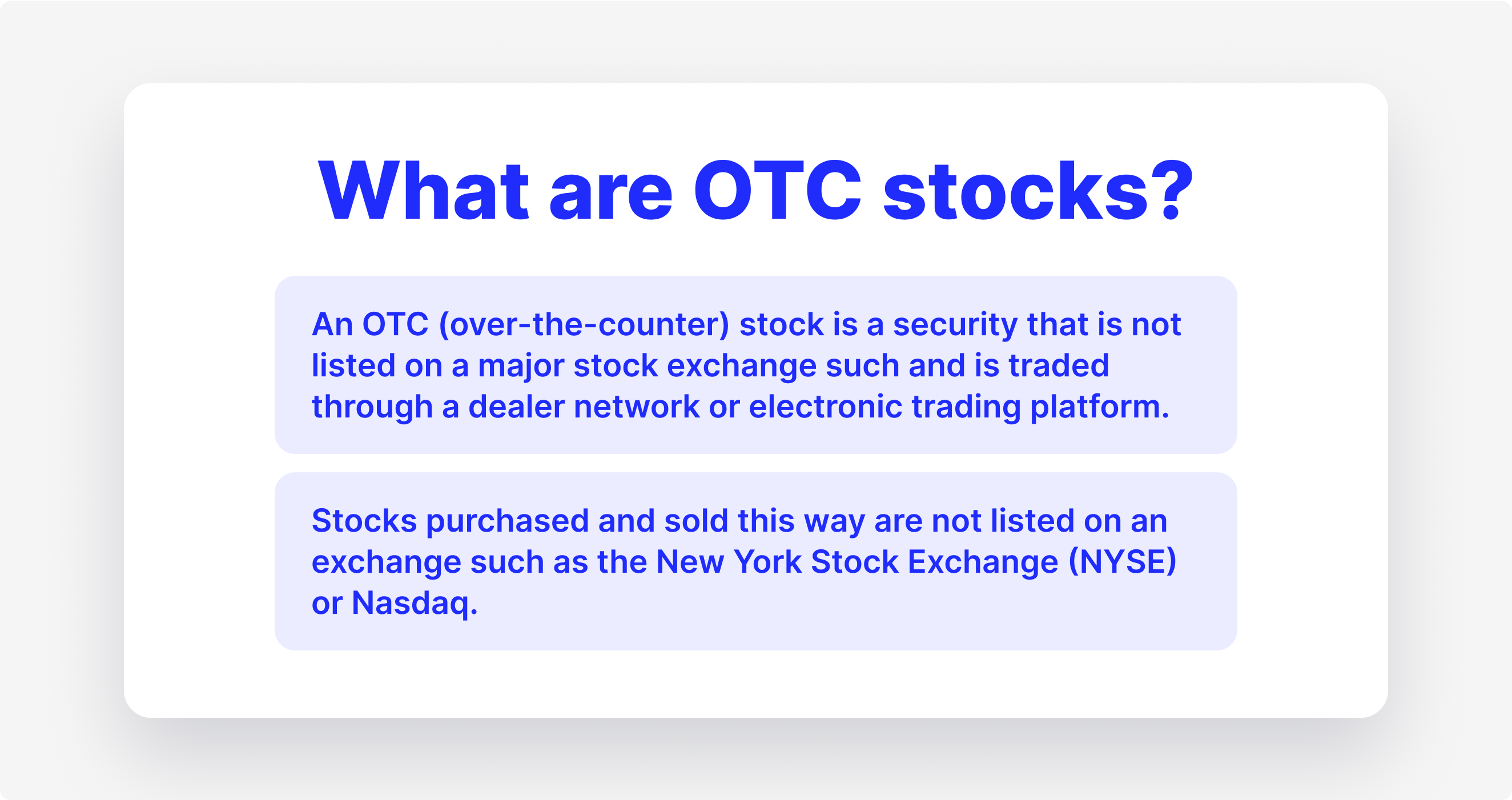 How can i store buy otc stocks