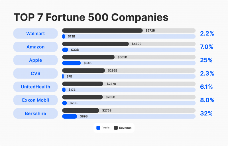 Top 7 Fortune 500 Companies
