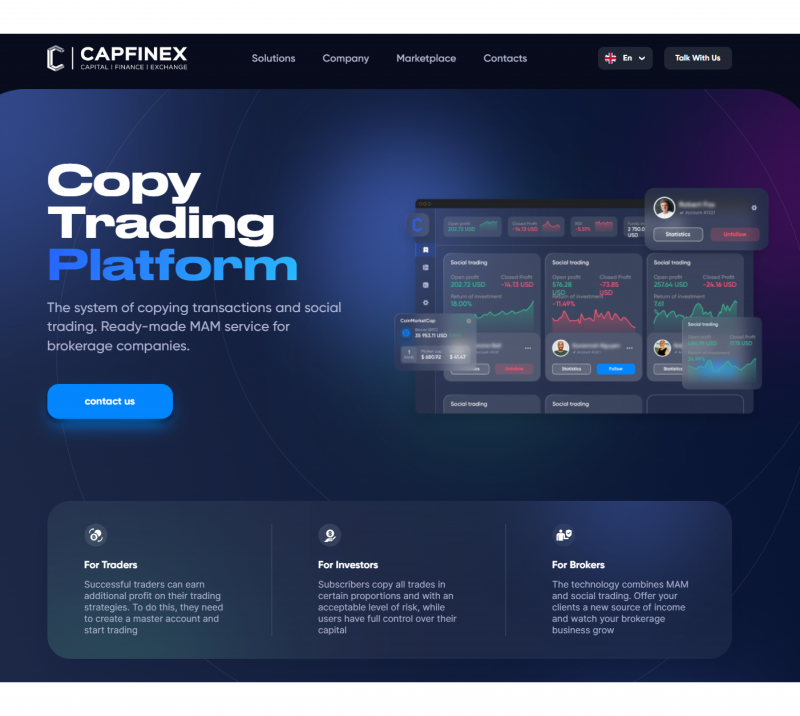 CAPFINEX’s Copy Trading Solution