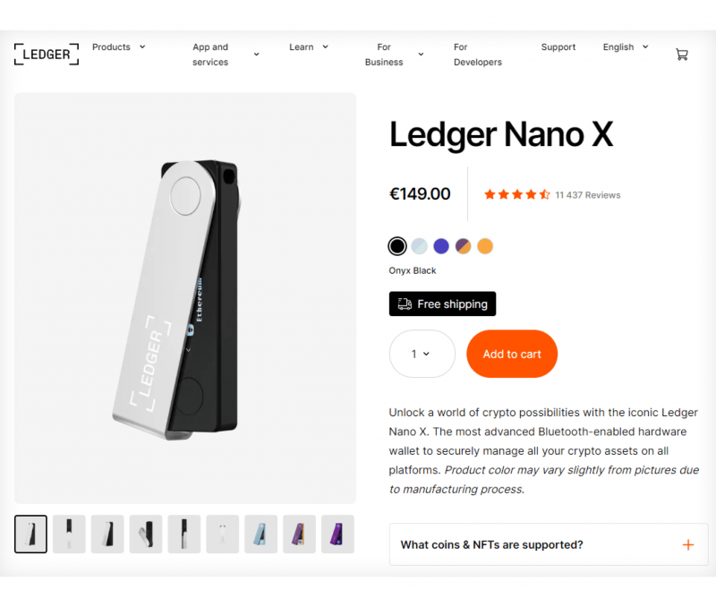 Ledger Nano X wallet