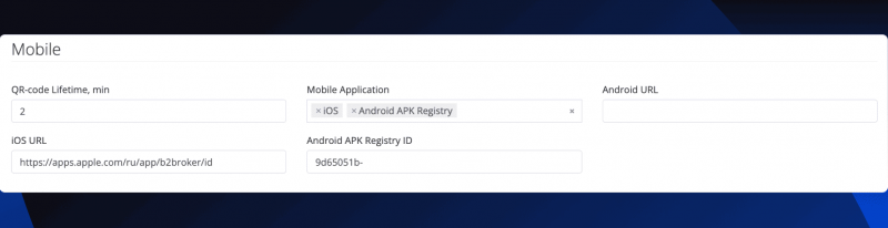 B2CORE Mobile App Configuration in Back Office