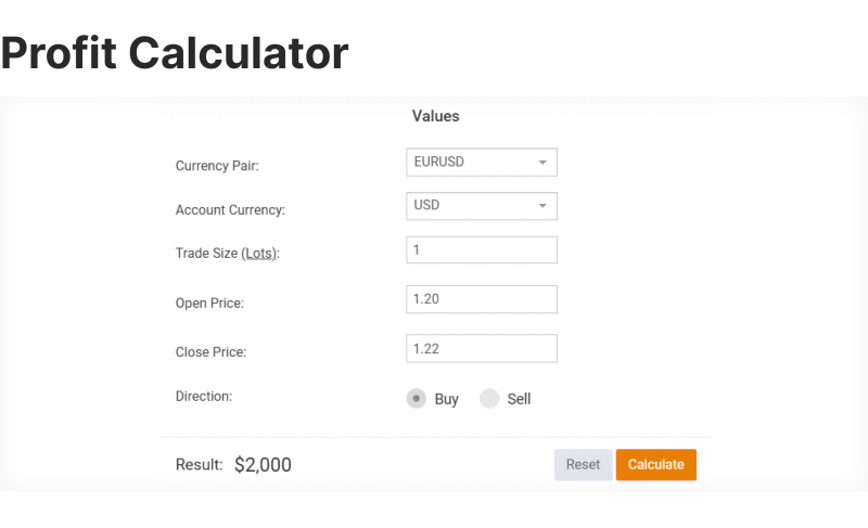 Forex P&L calculator