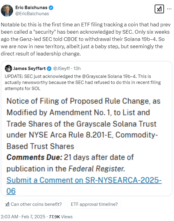 Eric Balchunas's comment on ETFs